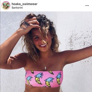 Hoaka x Pony Banana Dolphin Swimwear Bandeau Top & Hip Bottom